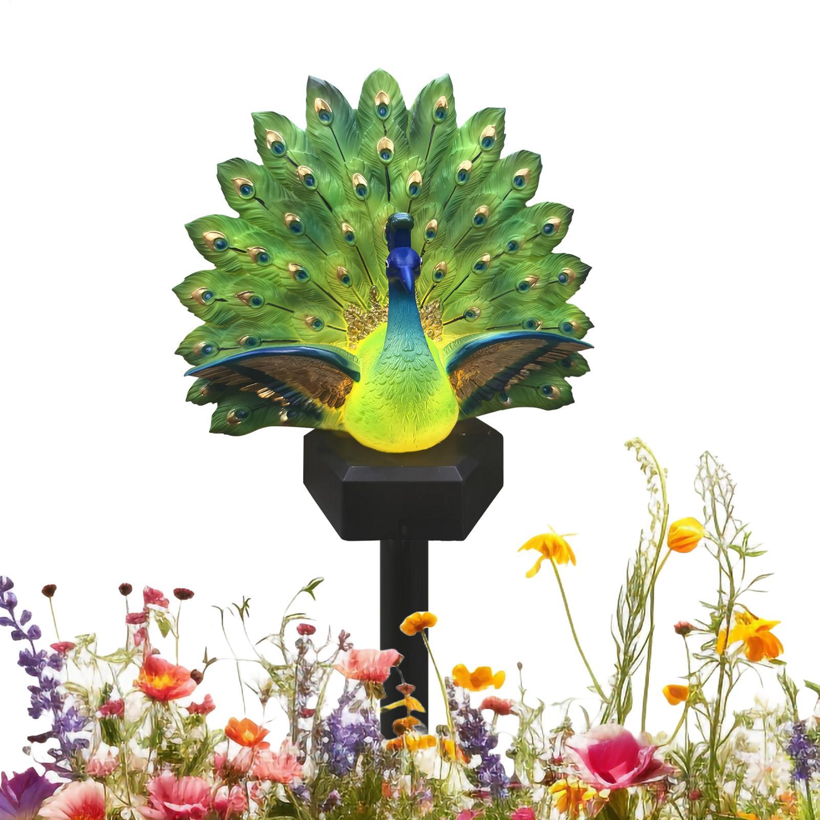 Outdoor Yard Power Stake - Solar Powered Bird Decor Solar Powered