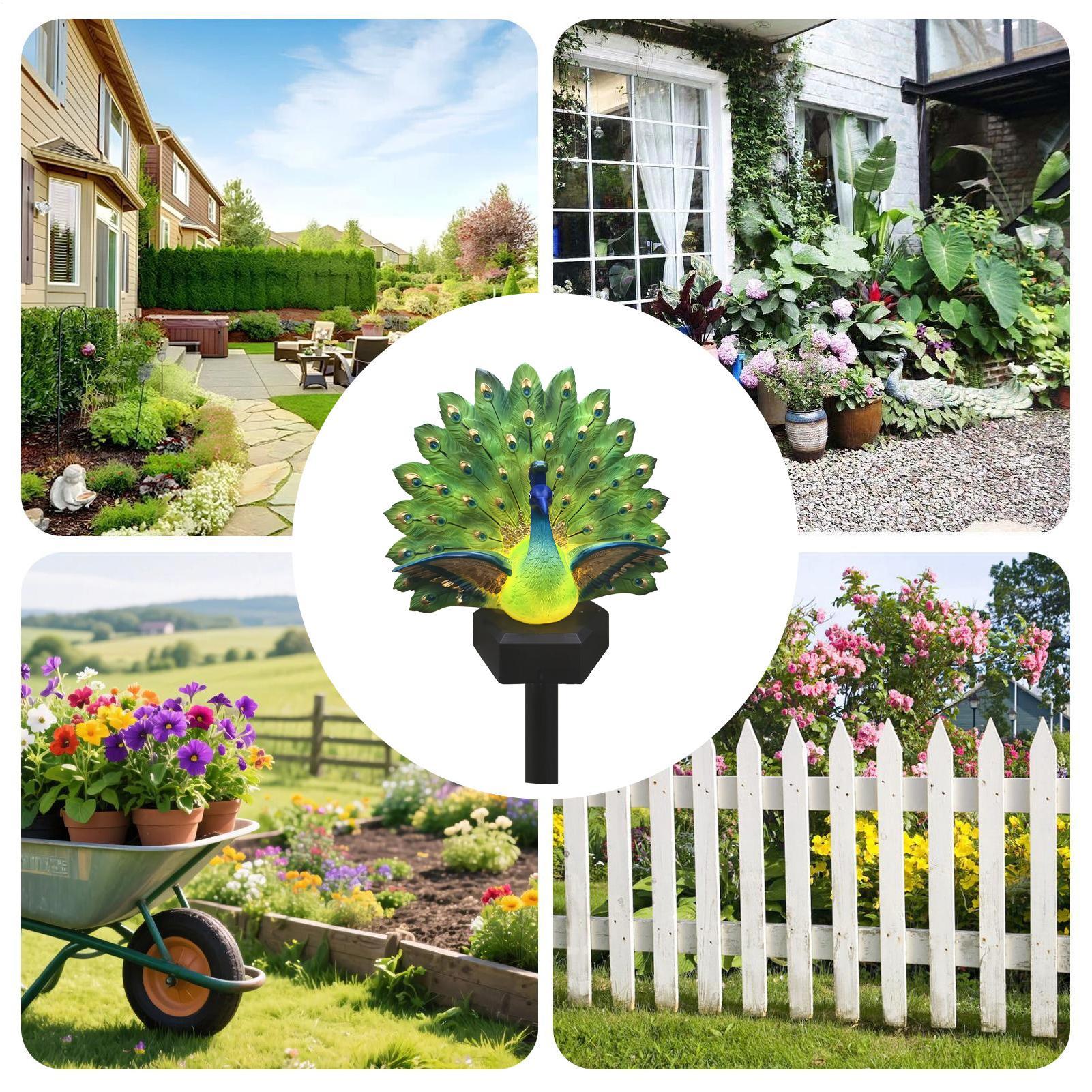 Outdoor Yard Power Stake - Solar Bird Garden Sculpture Solar Powered