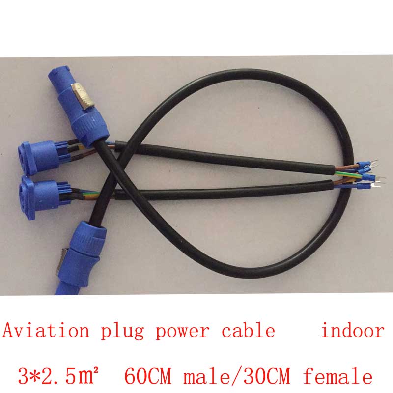 Outdoor Power Plug In - Aviation Plug Power Cable 3X2.5 Square
