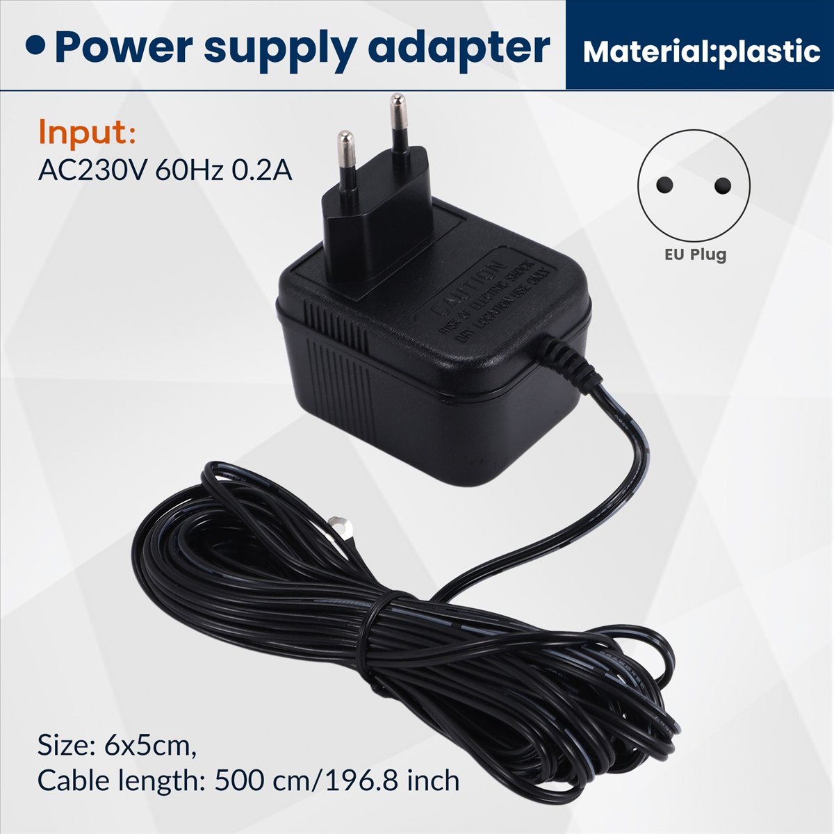 Outdoor Power Adapter Ring - (ABGQ) 18V 500MA Power Supply Battery