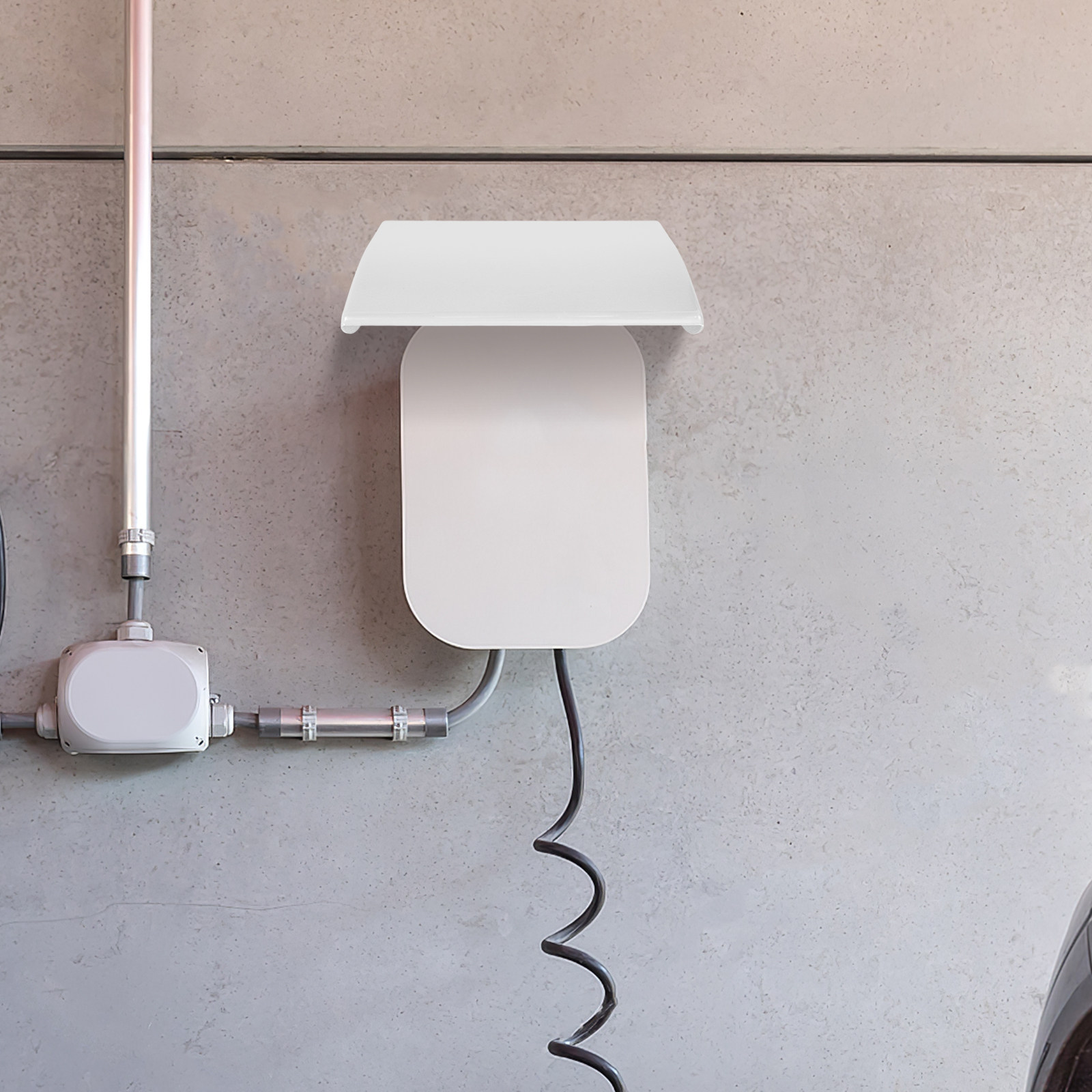 Outdoor Power Tower - White Outdoor Ev Charging Pile Protector