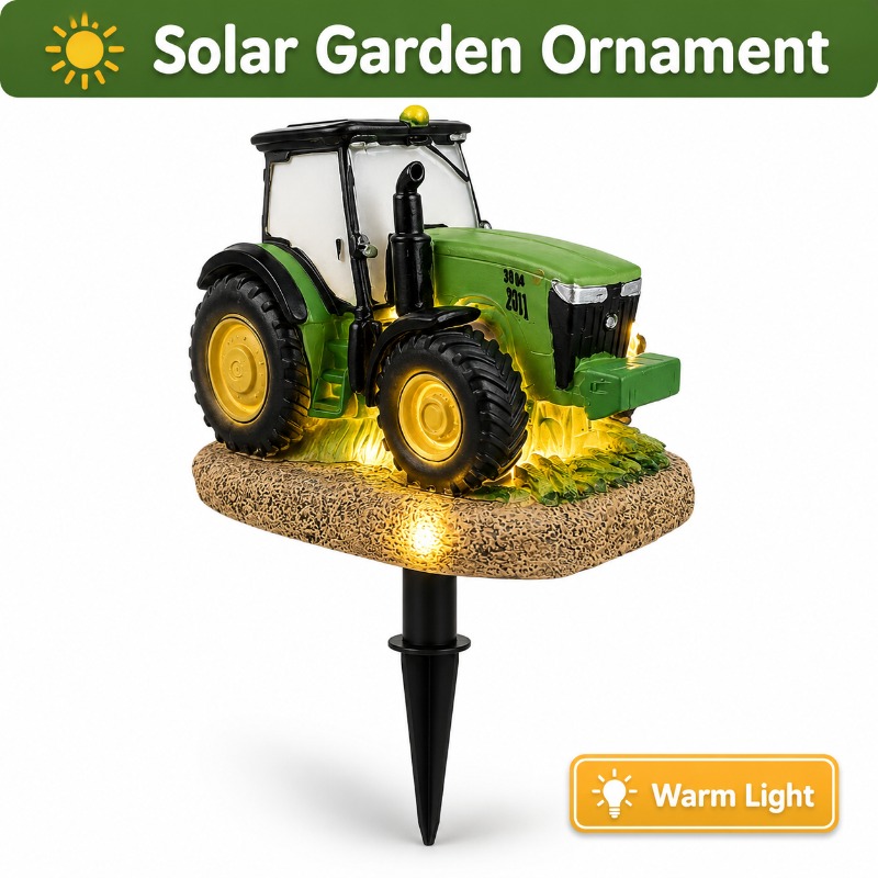 Outdoor Yard Power Stake - Solar Tractor Garden Stake Light Outdoor