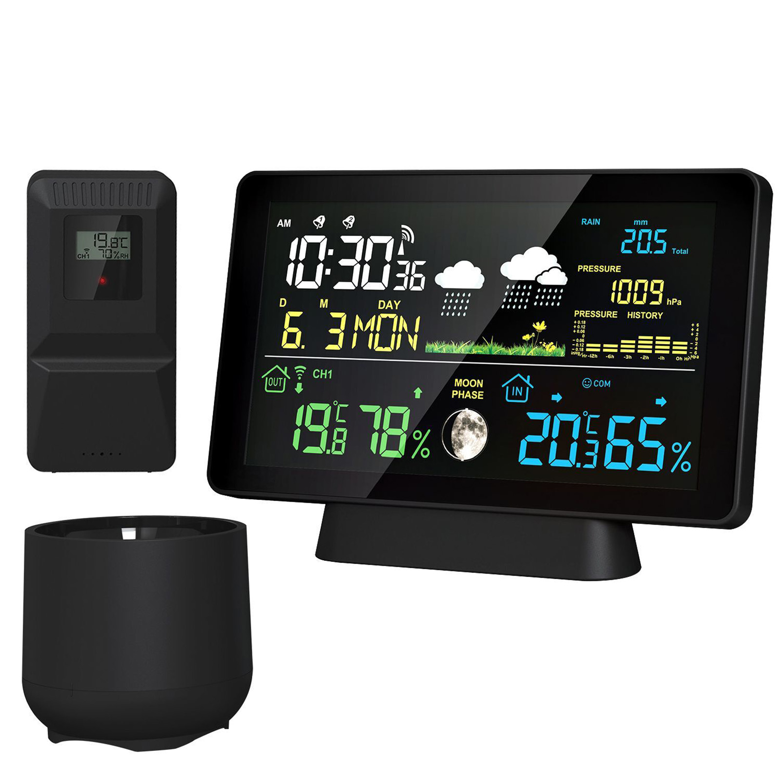 Outdoor Power Tower - Indoor/Outdoor Wireless Weather Station Thermometer Time