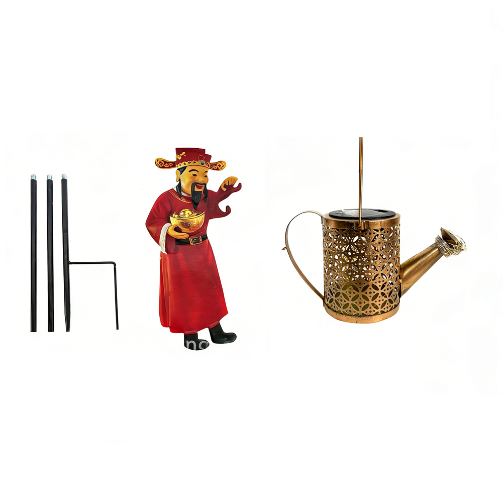 Red Metal Solar Powered Wateri - Outdoor Yard Power Stake review and price