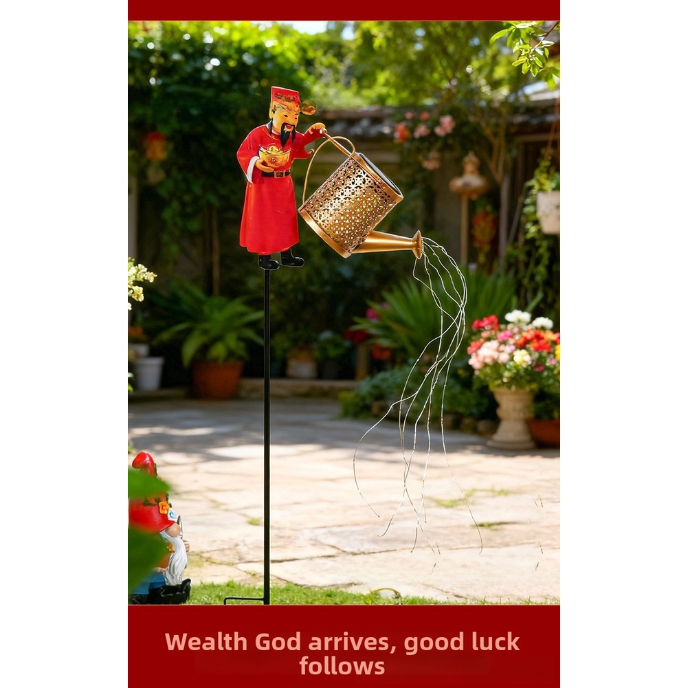 Red Metal Solar Powered Wateri - Outdoor Yard Power Stake review and price