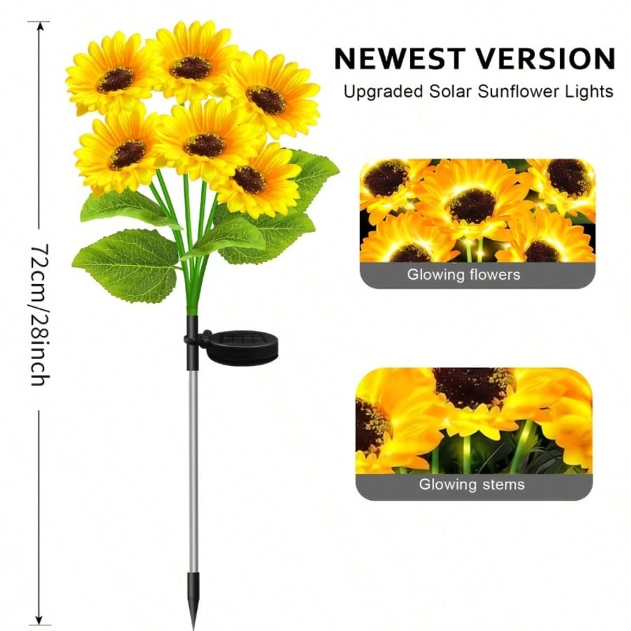 6-head sunflower solar light,  - Outdoor Power Head review and price
