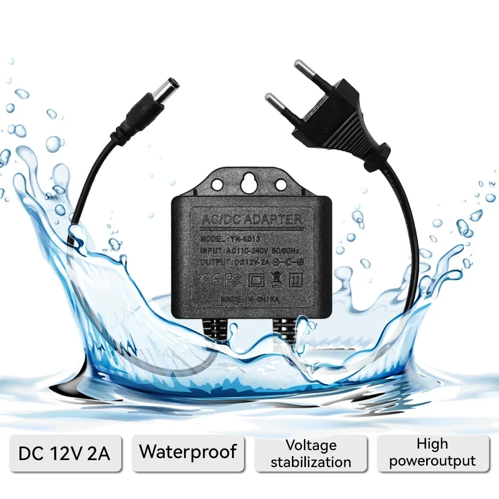 Power Adapter  DC12V 2A Waterp - Outdoor Power Plug In review and price