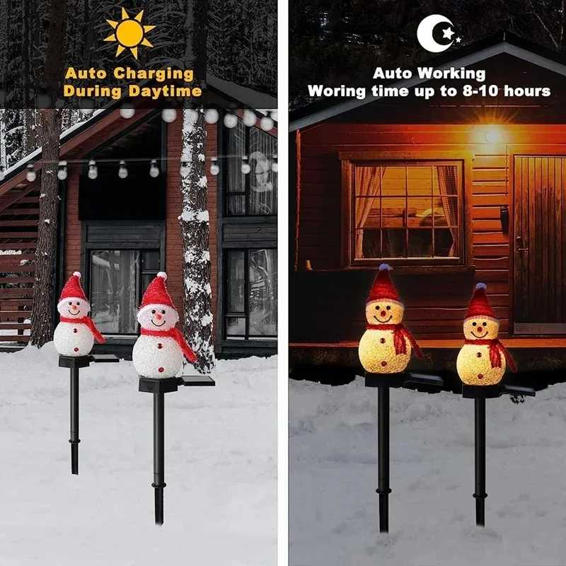 2 LED Snowman Solar Garden Lig - Outdoor Yard Power Stake review and price