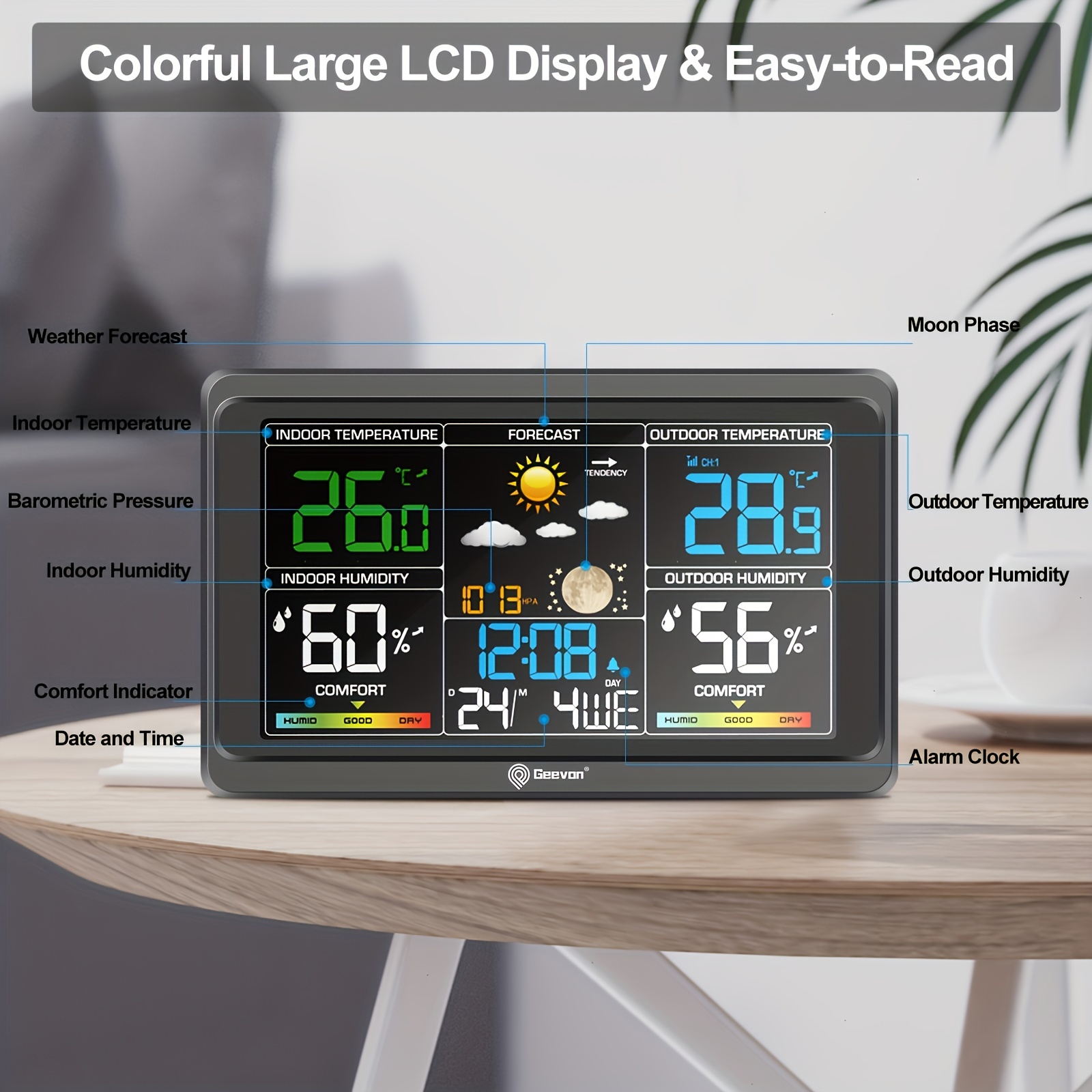 Geevon Digital Weather Station - Outdoor Power Tower review and price