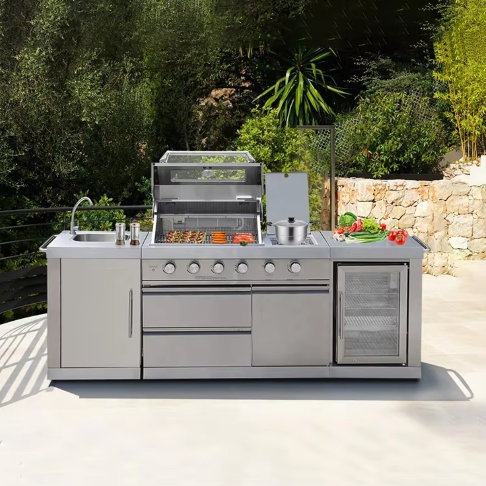 Outdoor Kitchen with Roof Cove - Outdoor Power Tower review and price