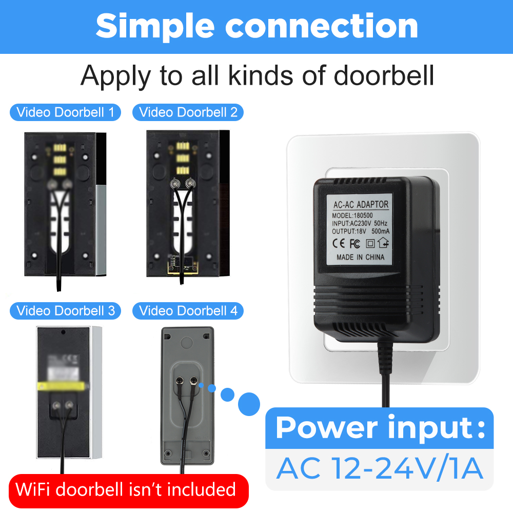 US UK EU Plug 18V AC to DC Tra - Outdoor Power Adapter Ring review and price