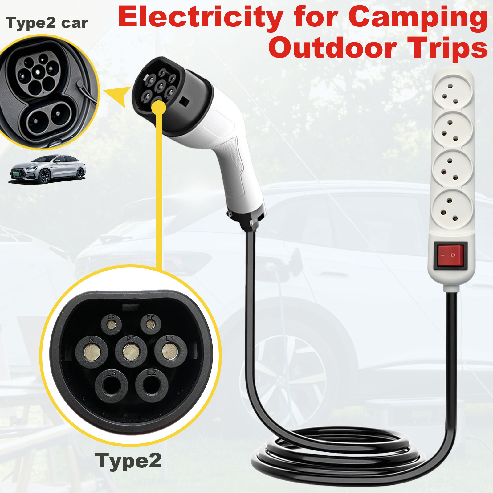 Type2 V2L Discharge Adapter Is - Outdoor Power Adapter review and price