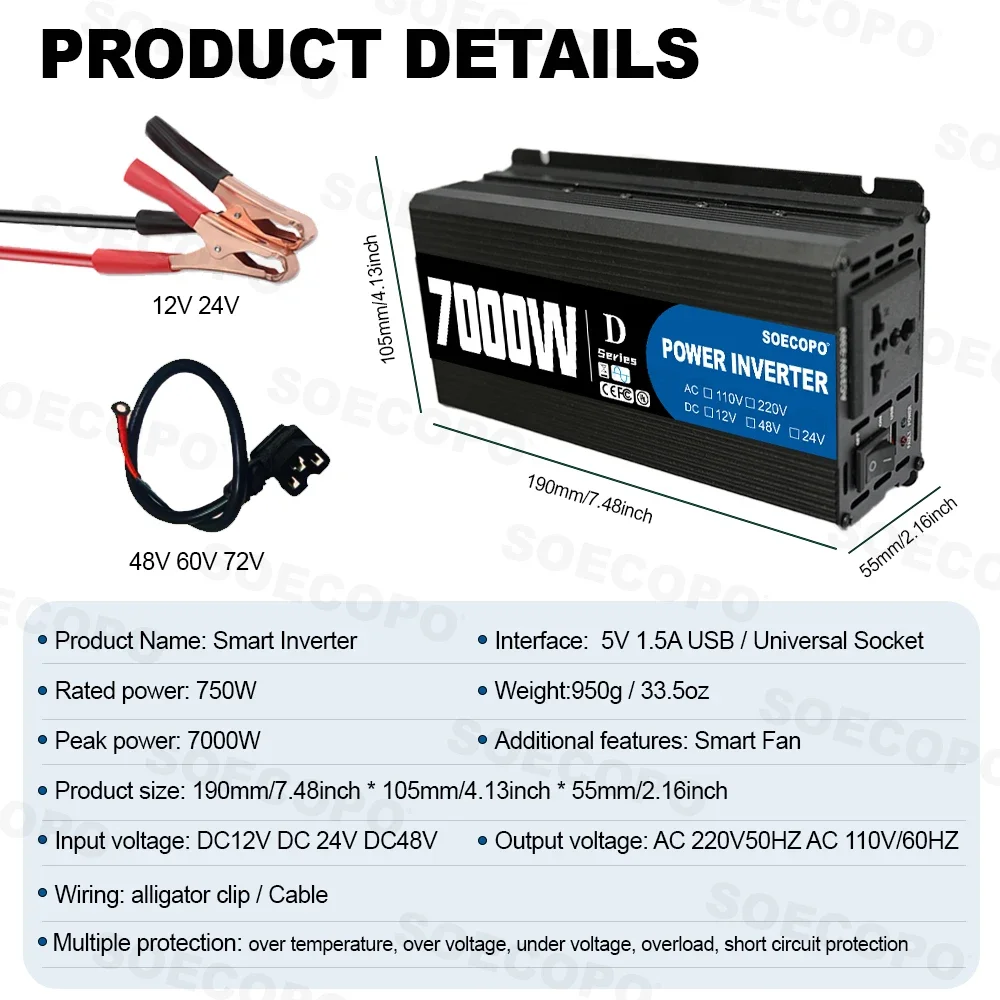 SOECOPO 7000W Power Inverter,  - Outdoor Power Inverter review and price