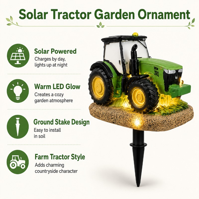 Solar Tractor Garden Stake Lig - Outdoor Yard Power Stake review and price