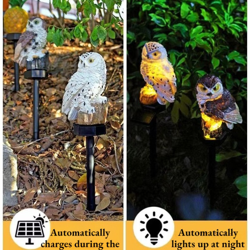 Solar Powered Owl Garden Light - Outdoor Yard Power Stake review and price