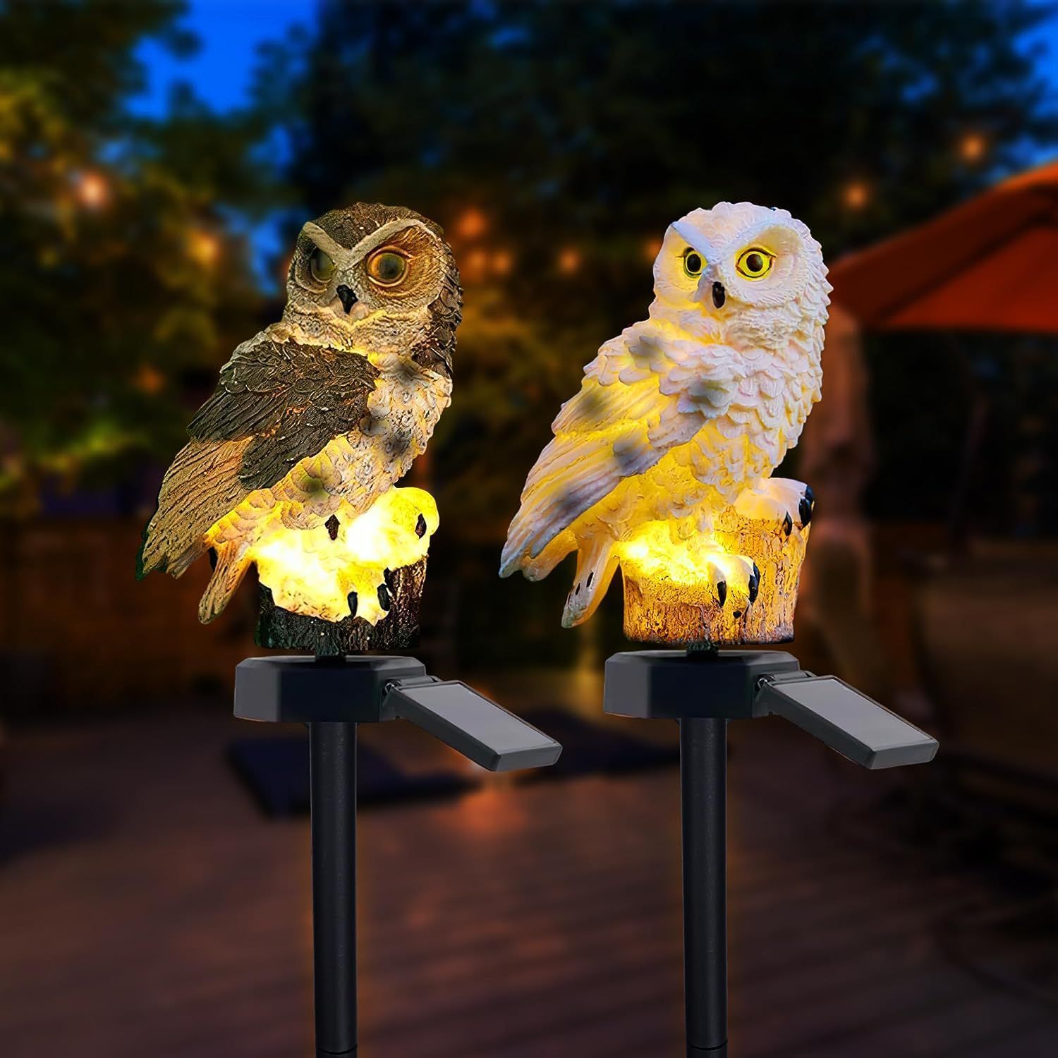 Solar Powered Owl Garden Light - Outdoor Yard Power Stake review and price