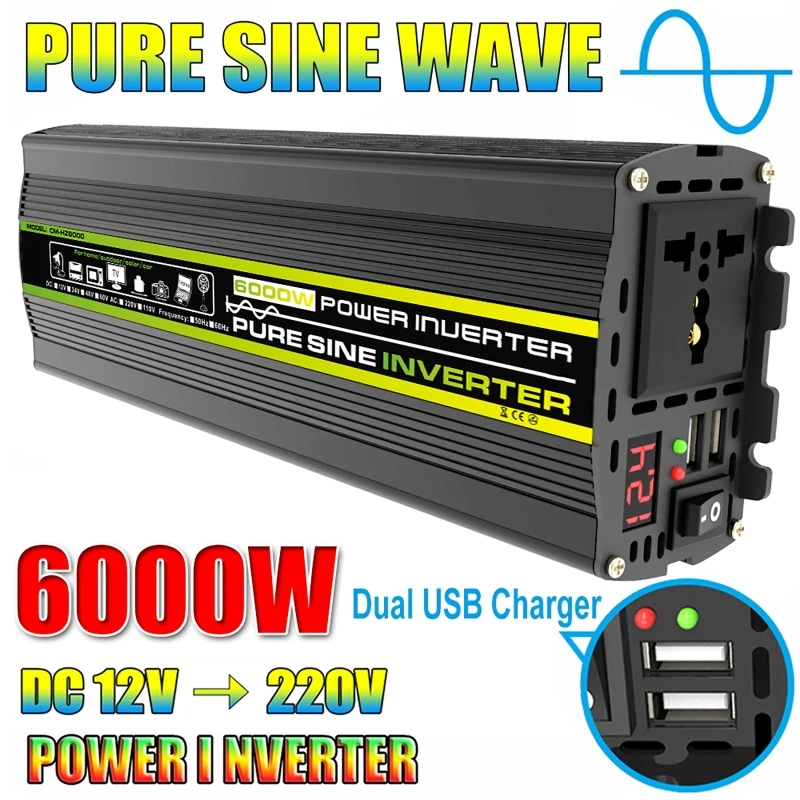 6000W DC12/24V to AC 220V Pure - Outdoor Power Inverter review and price