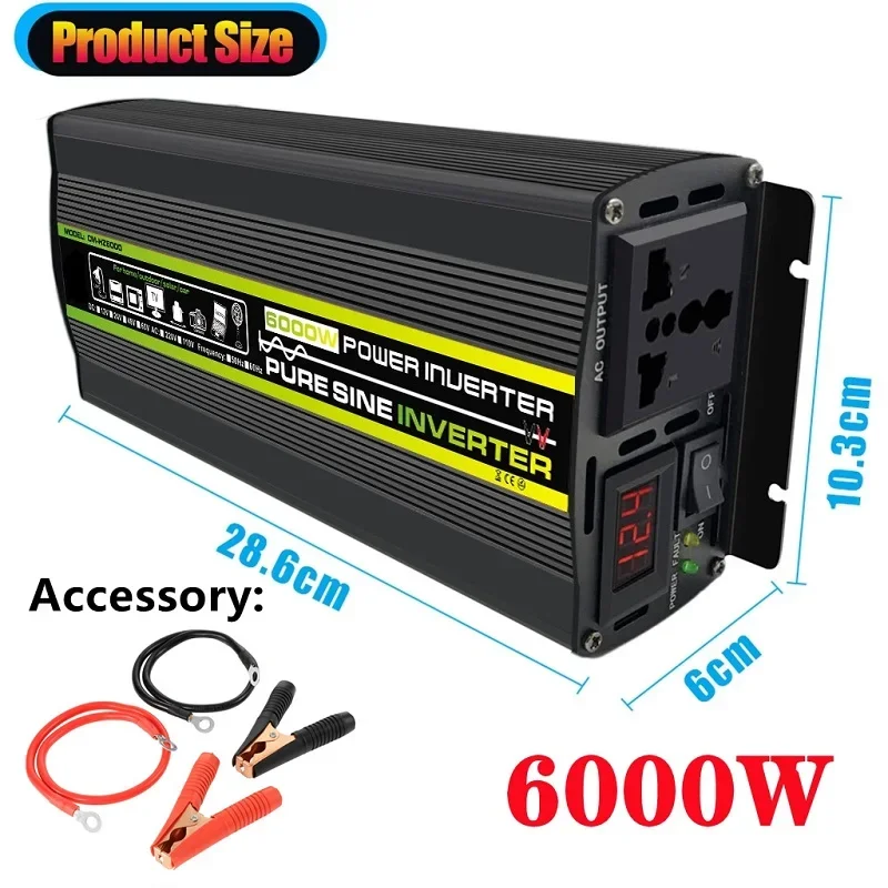 6000W DC12/24V to AC 220V Pure - Outdoor Power Inverter review and price